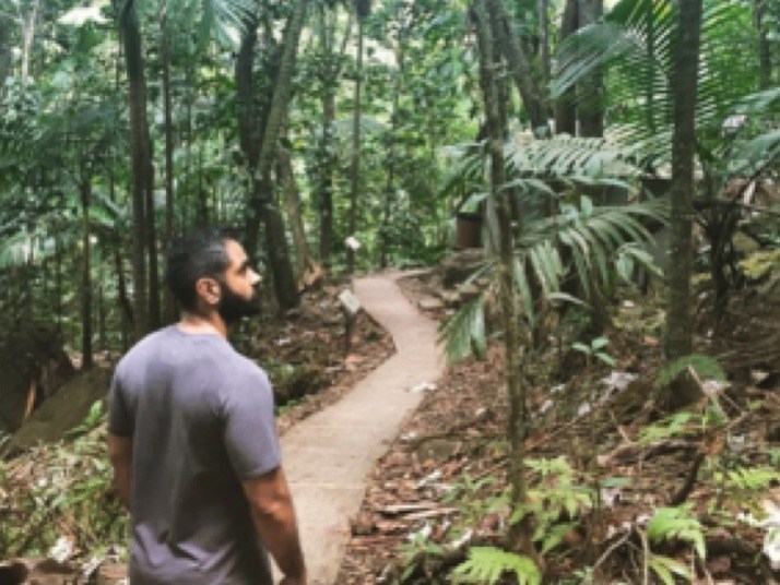 Ramit hiking in Puerto Rico