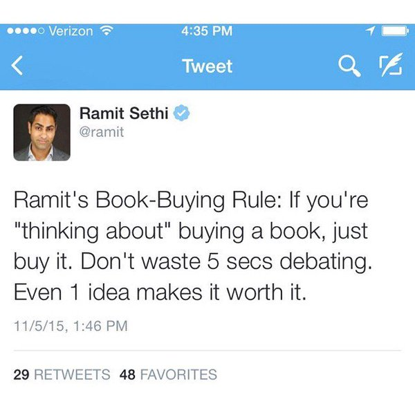 Ramit Sethi tweet
