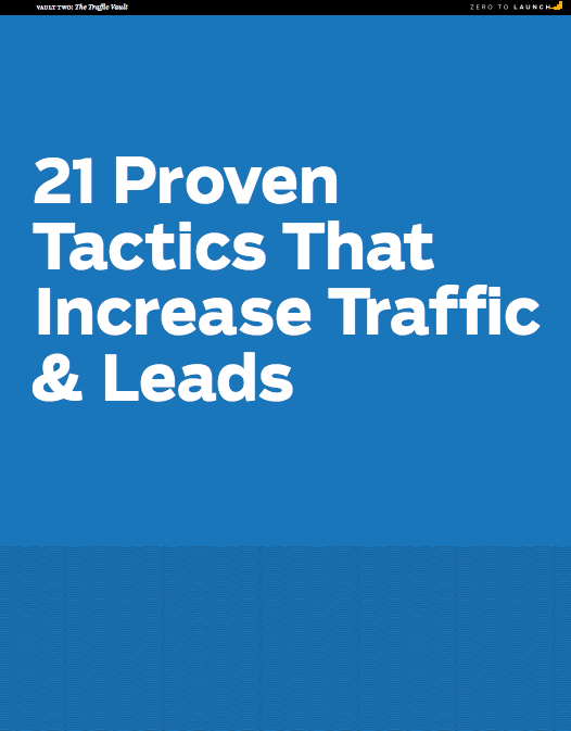 Download the free report, 'Field Report Getting Traffic & Leads', and learn the 21 best traffic-boosting strategies that helped us grow our blog from ZERO to more than 1 million monthly readers.