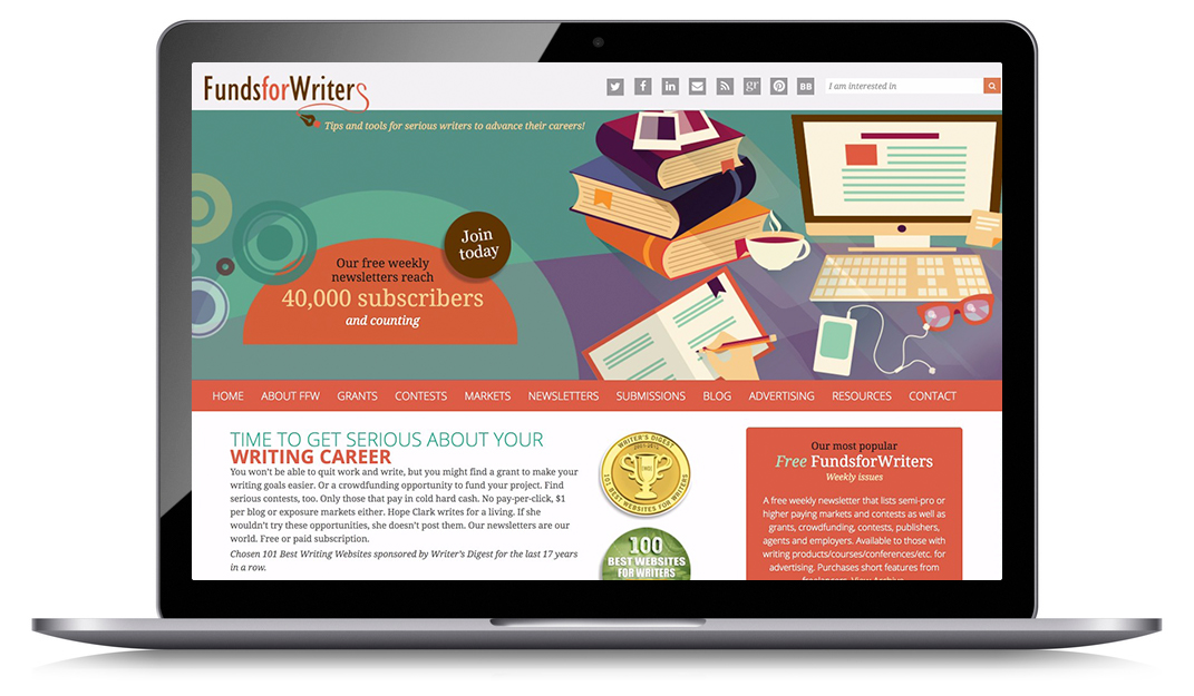 FundsforWriters is a great example of a unique online business idea by a writer