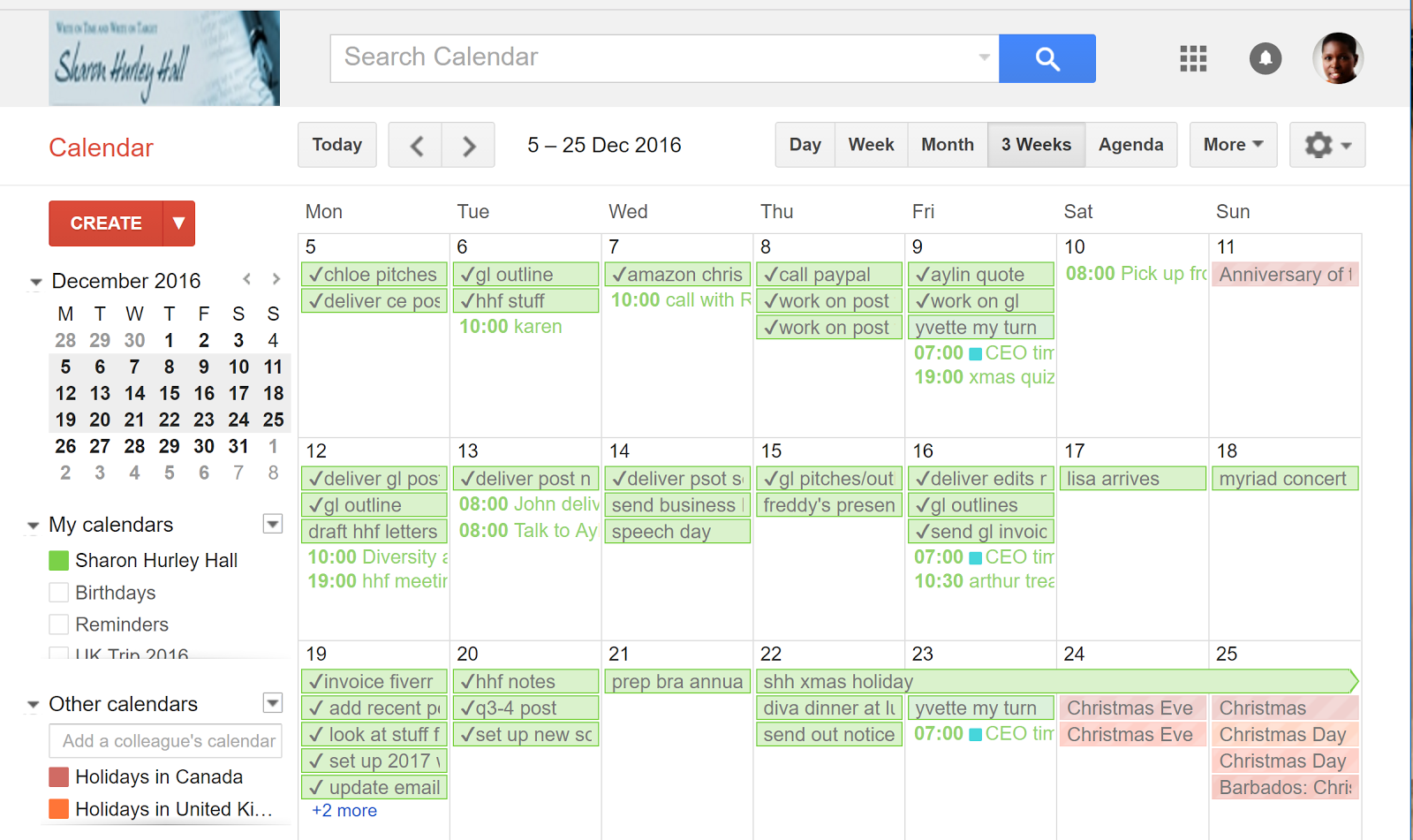 Google Calendar - productivity tools for working from home
