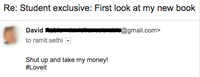 student email -- shut up and take my money