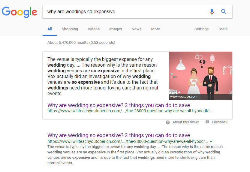 Search results for why are weddings so expensive